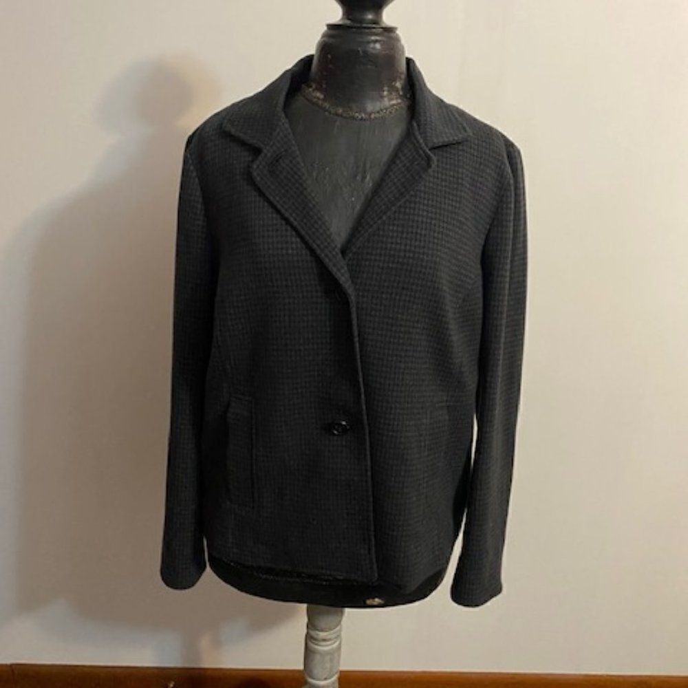 Talbots Black/Gray 2 button blazer, size L
